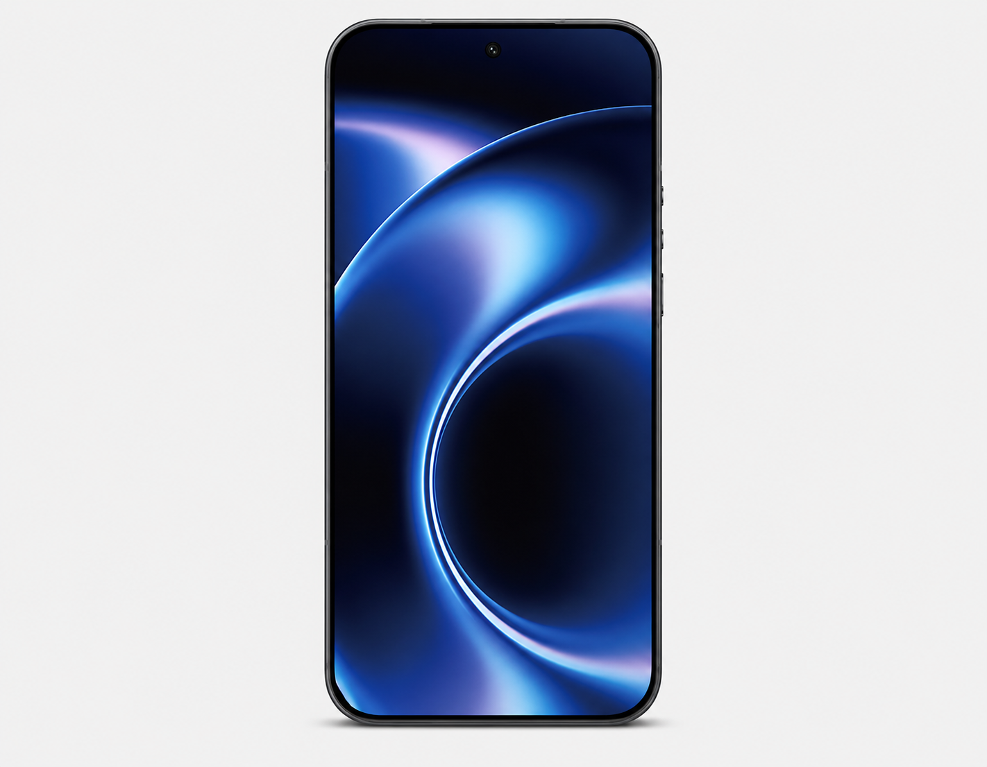 Xiaomi 17 Ultra 5G Black smartphone with front curved blue display and slim rounded edges