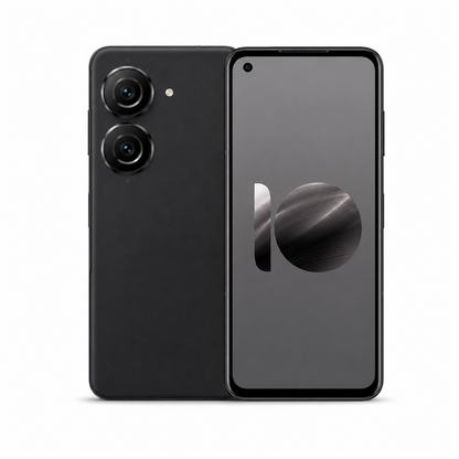 Asus Zenfone 10 AI2302 5G Black dual-camera smartphone with front screen and back panel, side-by-side view