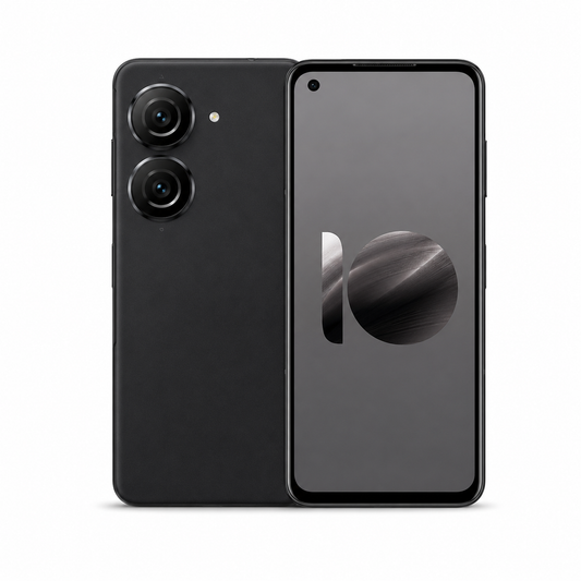 Asus Zenfone 10 AI2302 5G Black dual-camera smartphone with front screen and back panel, side-by-side view