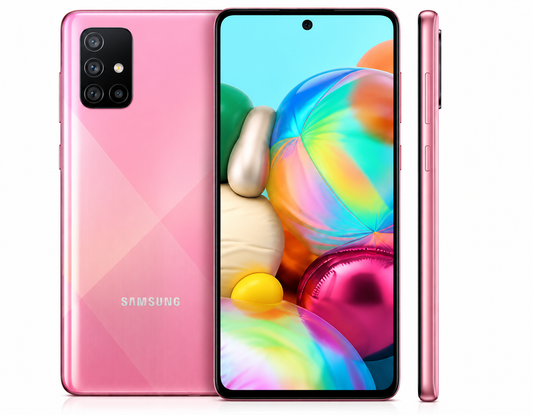 Samsung Galaxy A71 SM-A715F/DS 4G LTE 128GB + 8GB Ram 6.7" US + Global 4G LTE - Prism Crush Pink