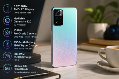 Xiaomi Redmi Note 11 Pro Plus 5G Dual SIM 256GB 8GB RAM GSM Unlocked - Star Blue