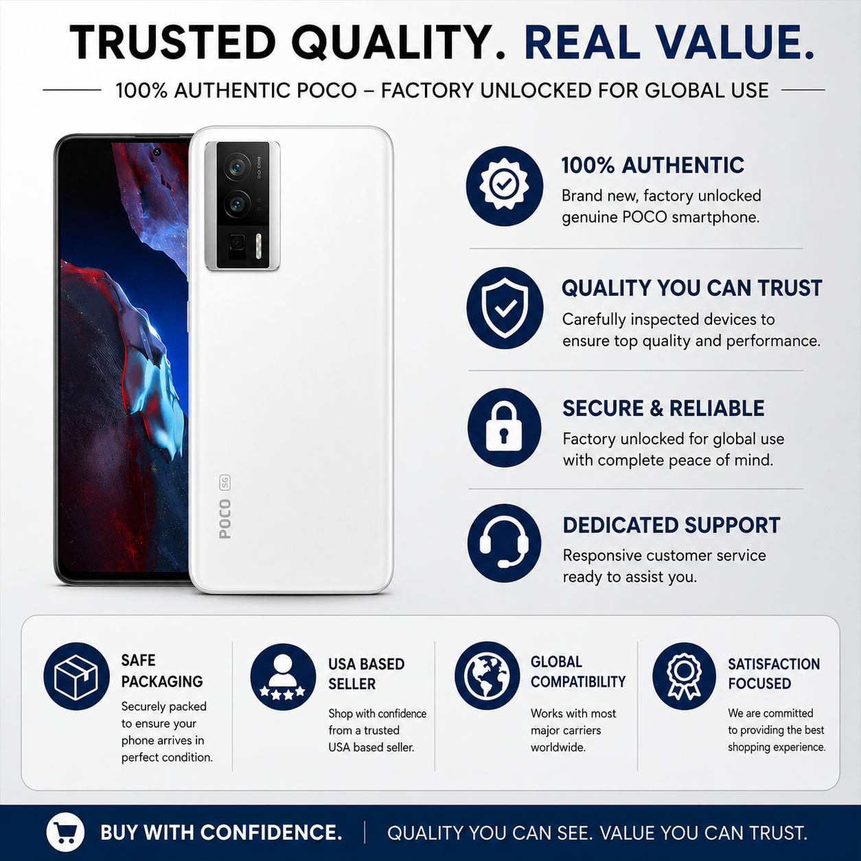 Xiaomi Poco F5 PRO 5G Dual SIM 256GB ROM 12GB RAM GSM Unlocked White