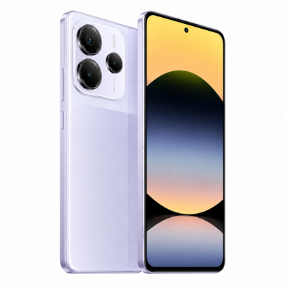 Lavender purple smartphone with dual cameras and curved edge display