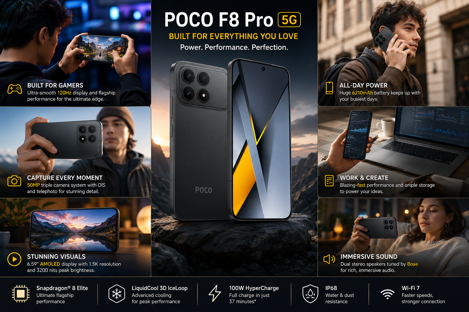 Xiaomi Poco F8 Pro 5G 512GB ROM 12GB RAM Dual SIM GSM Unlocked