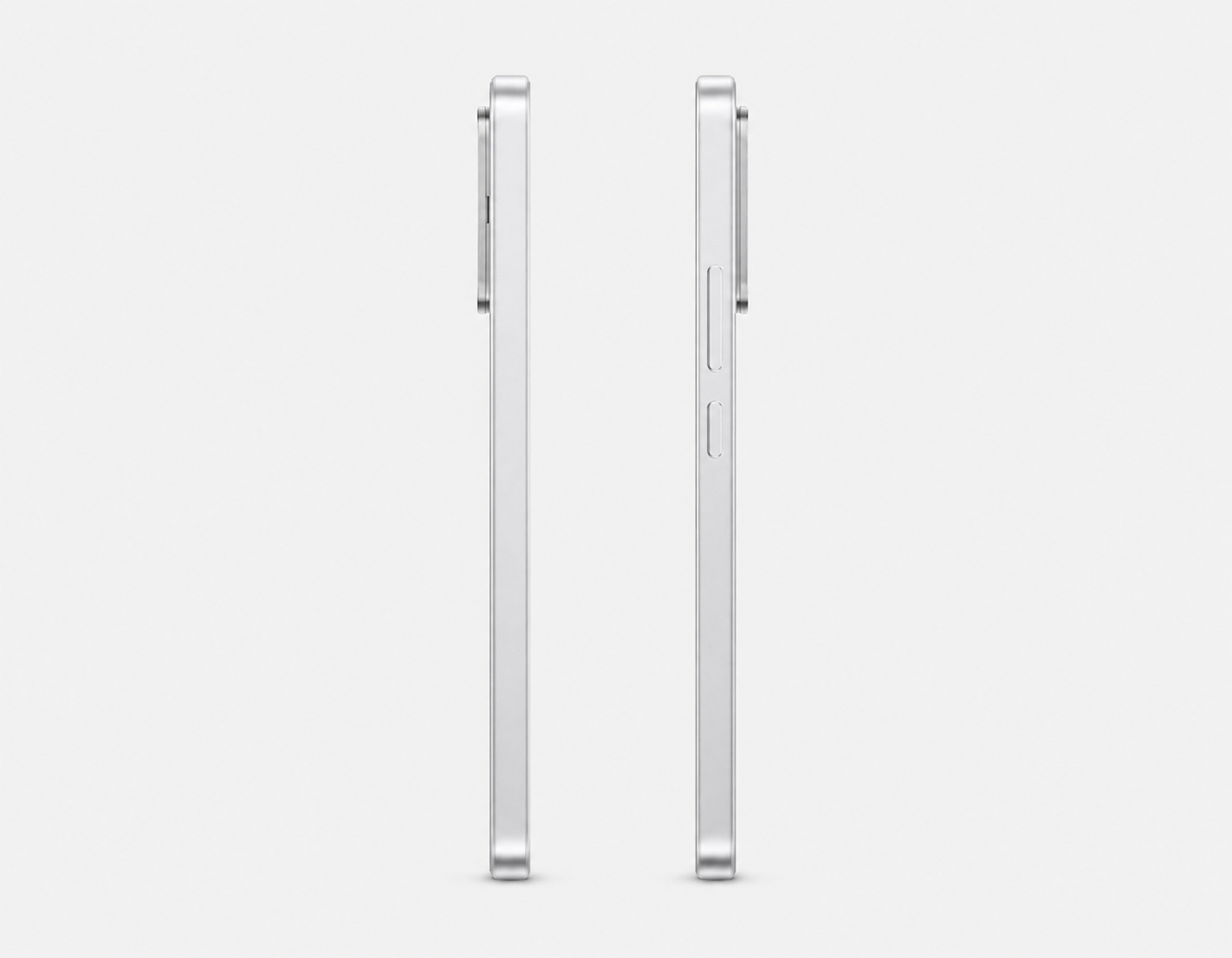 XIAOMI Mi 17T 5G White smartphone side view with slim metal frame