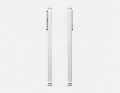 XIAOMI Mi 17T 5G White smartphone side view with slim metal frame