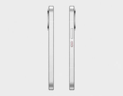Xiaomi Poco X8 PRO MAX 5G White smartphone side view with slim profile and side buttons