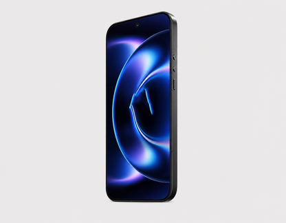Xiaomi 17 Ultra 5G smartphone with black bezel and curved blue display