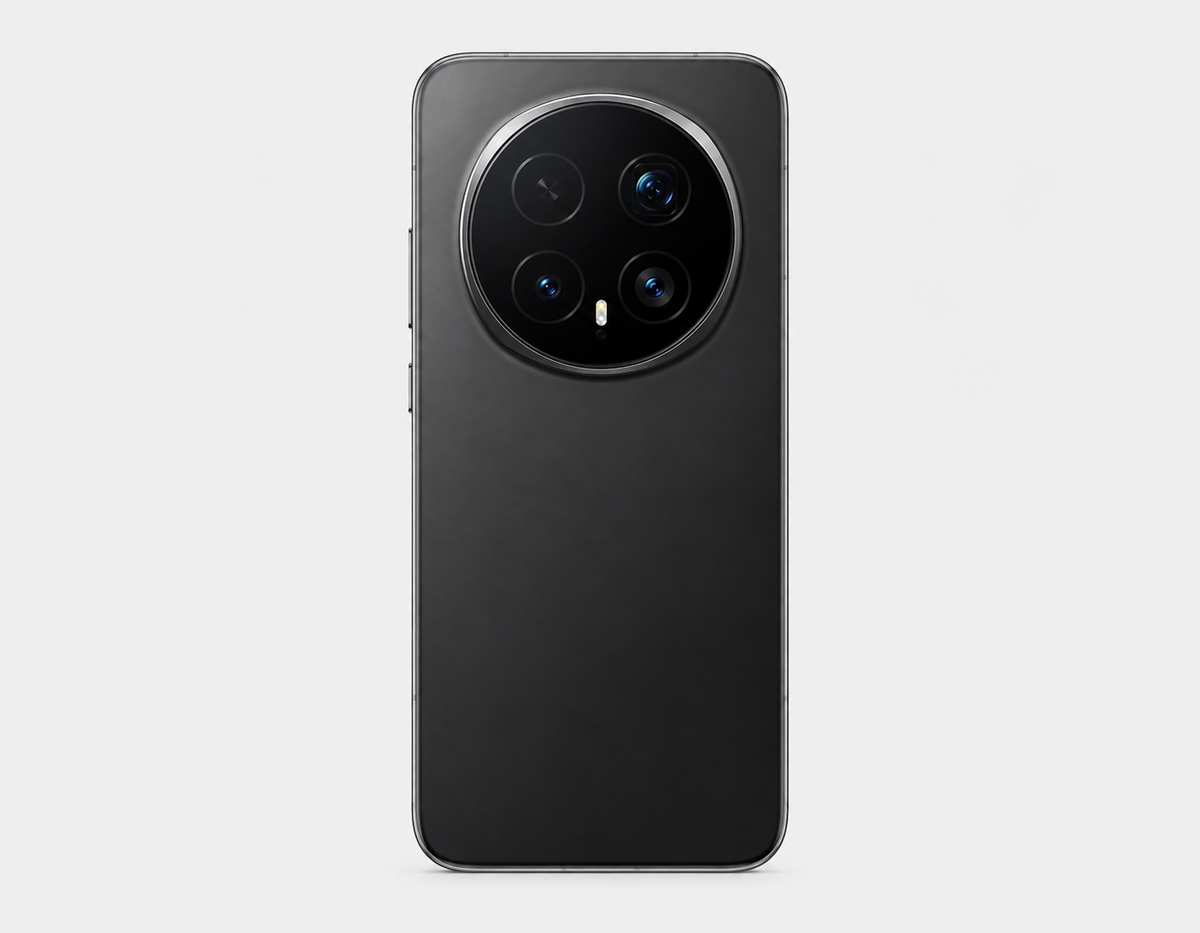 Honor Magic8 Pro 5G Black smartphone rear view showing four-lens dual camera circle