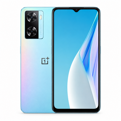 OnePlus Nord N20 SE Blue OnePlus Nord phone with dual rear cameras and edge-to-edge front display
