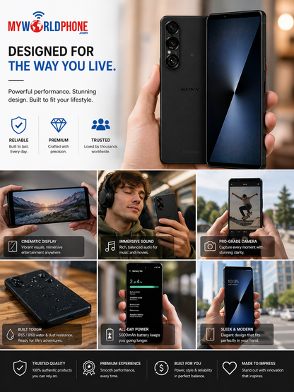 Sony Xperia 1 VII XQ-FS72 5G Dual SIM 512GB ROM 12GB RAM GSM Unlocked - Black