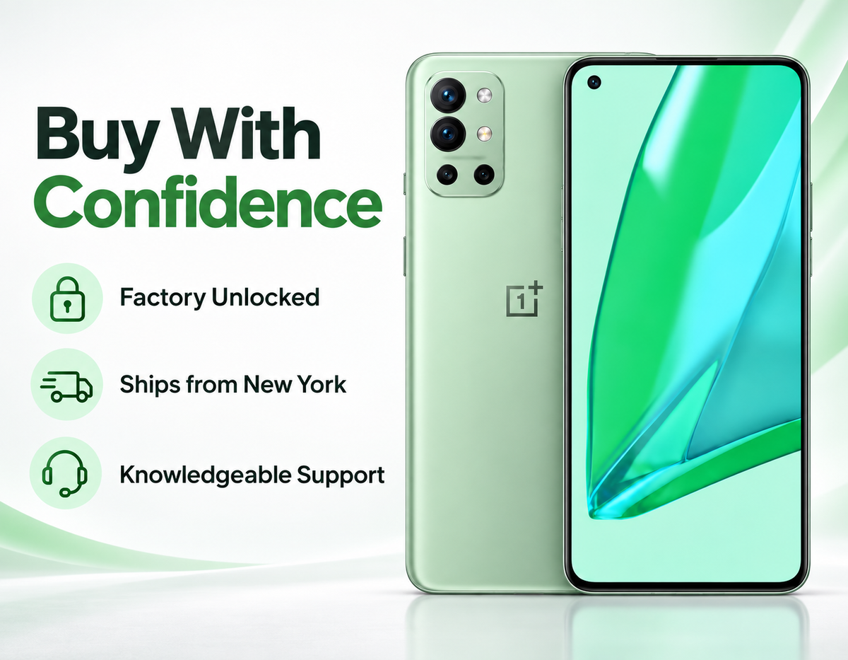 OnePlus 9R 5G Dual LE2100 256GB 12GB RAM GSM Unlocked China Version - Green