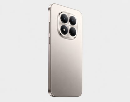 Xiaomi Redmi Note 15 Pro 5G Titanium-colored smartphone back with quad camera module and LED flash