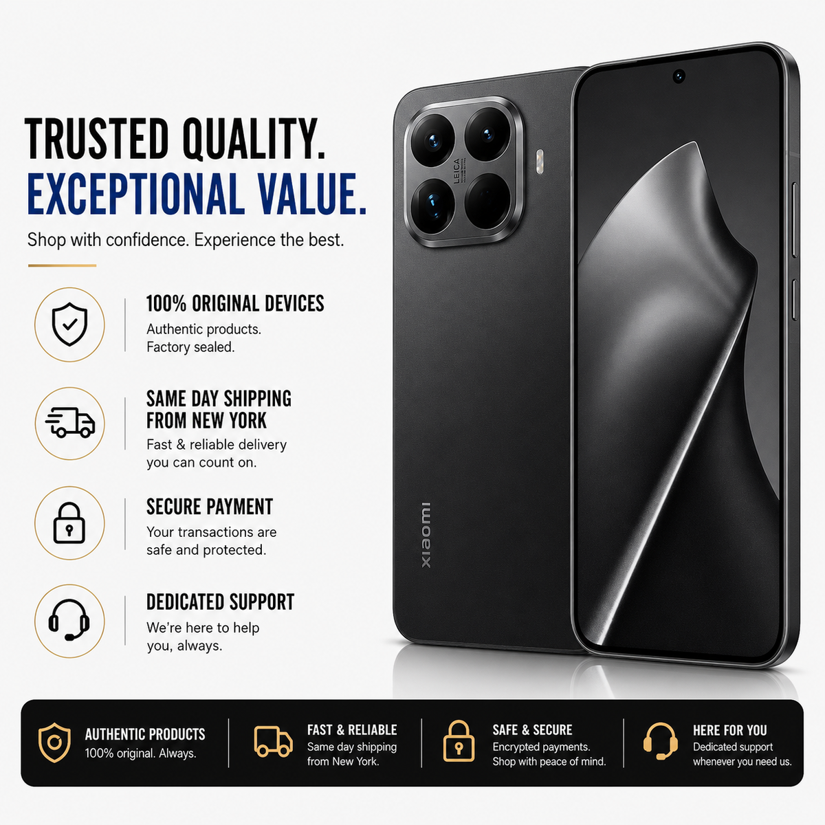 XIAOMI 15T PRO 5G 512GB ROM 12GB RAM Dual SIM GSM Unlocked - Black