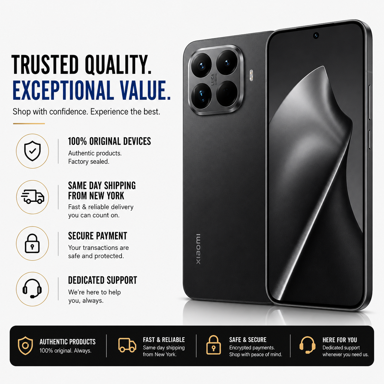 XIAOMI 15T PRO 5G 512GB ROM 12GB RAM Dual SIM GSM Unlocked - Black