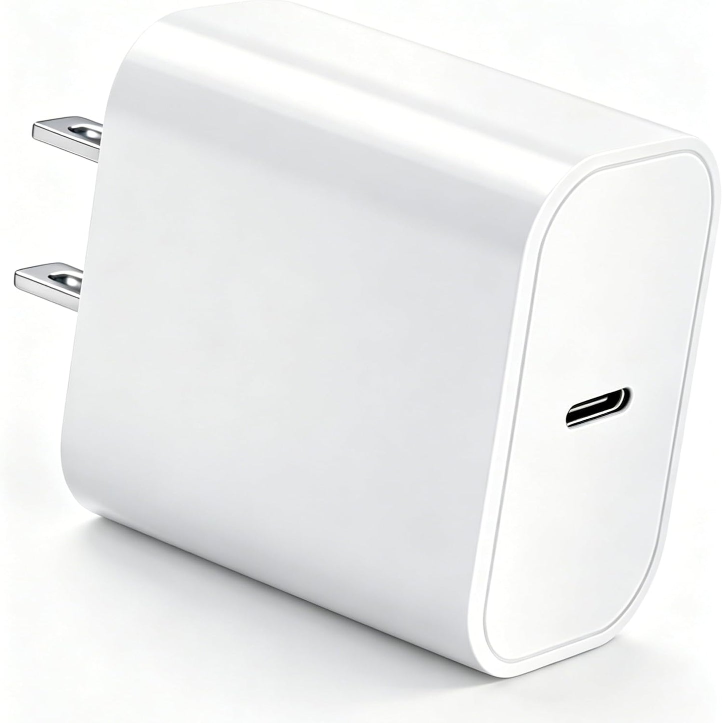 20W USB-C Fast Charger Block for iPhone 17/16/15, Apple Watch & AirPods – White