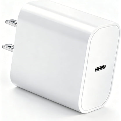 20W USB-C Fast Charger Block for iPhone 17/16/15, Apple Watch & AirPods – White