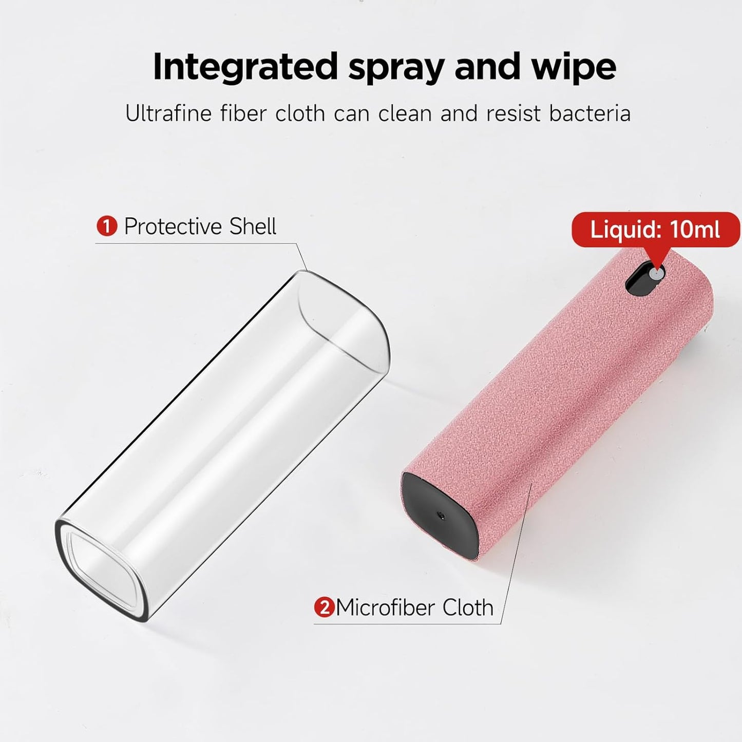 2-in-1 Screen Cleaner Spray & Wipe for Phones, Tablets, Laptops and Touchscreens