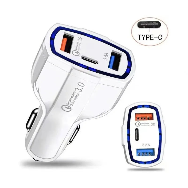 35W Dual-Port USB-C & USB-A Fast Car Charger – PD & QC 3.0 for Cars, SUVs and Trucks