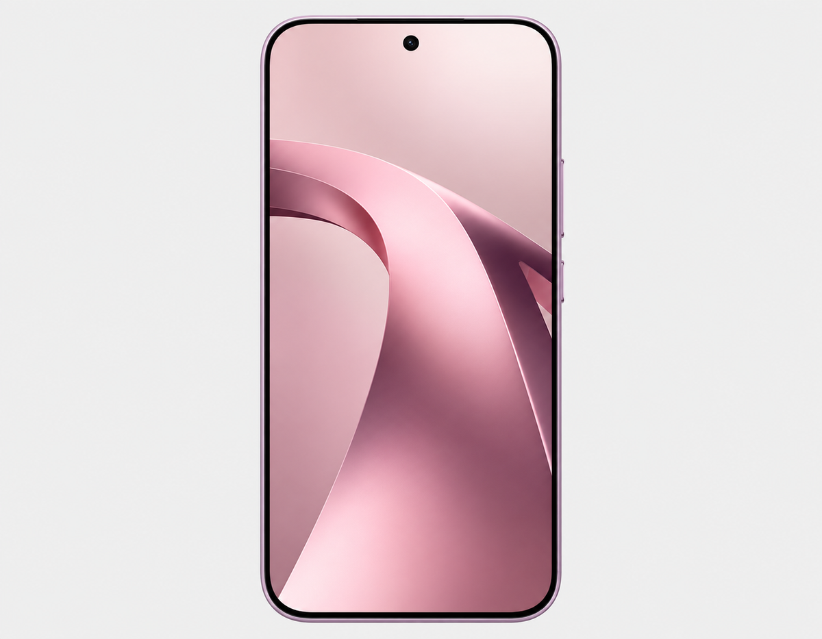 Violet XIAOMI Mi 17T 5G smartphone front view with curved display and slim bezel.