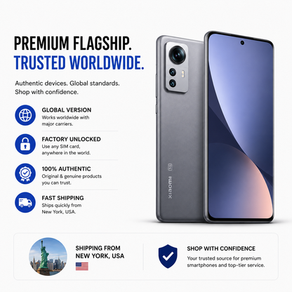 Xiaomi 12 Pro 5G Dual SIM 256GB ROM 12GB RAM GSM Unlocked - Gray