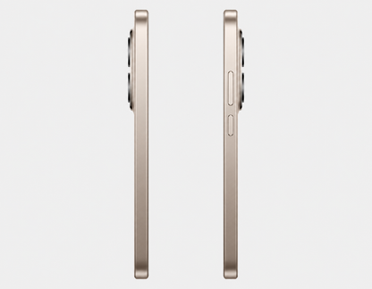 Xiaomi Redmi Note 15 Pro 5G Titanium-colored smartphone side view with power and volume buttons visible