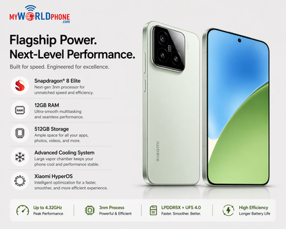 Xiaomi Mi 15 5G 512GB ROM 12GB RAM Dual SIM GSM Unlocked - Green