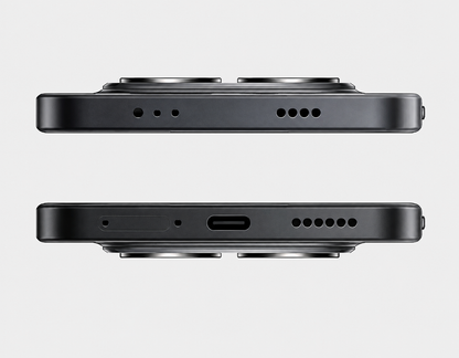 Xiaomi Redmi Note 15 Pro 4G Black smartphone side profile showing top and bottom port openings