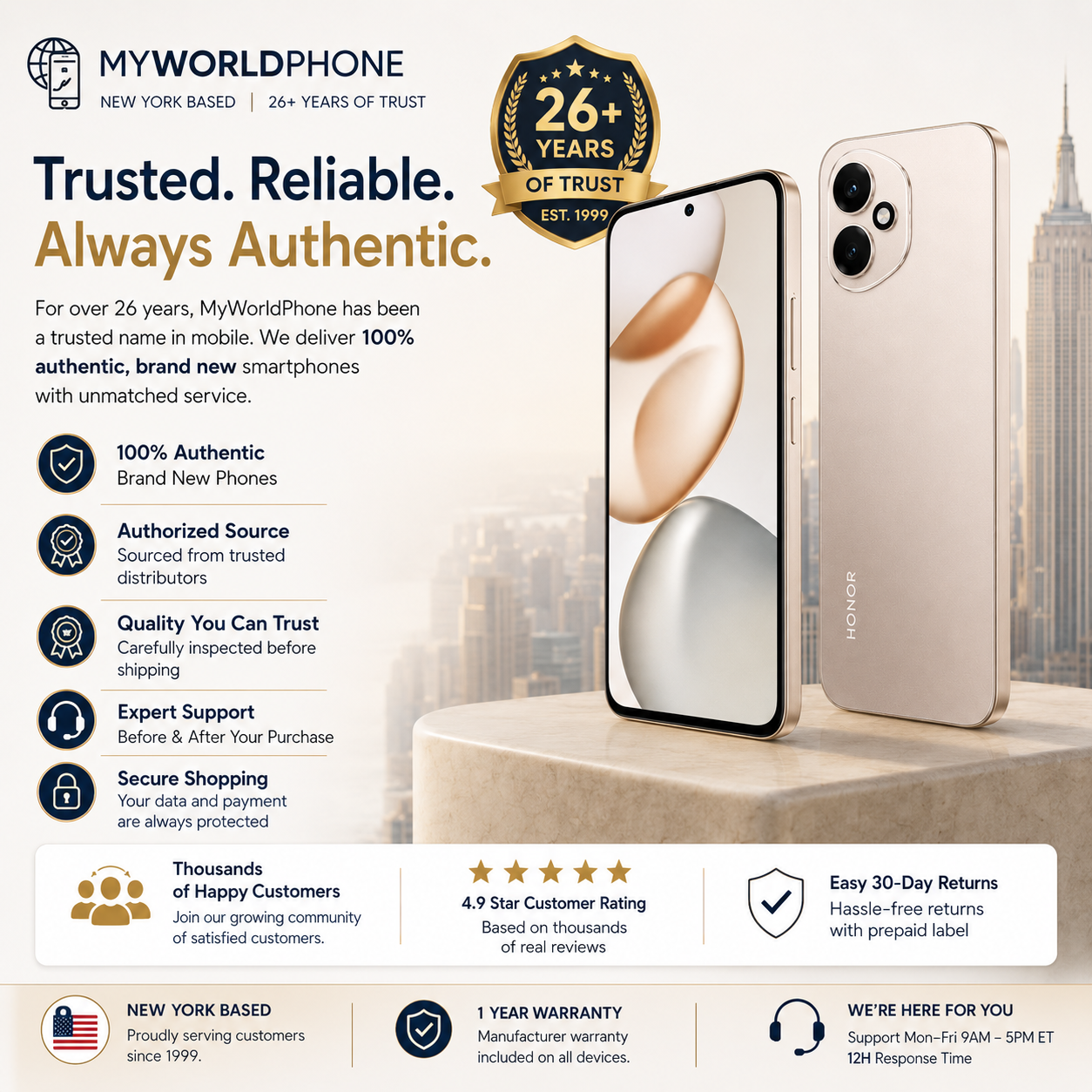 Honor 400 5G 256GB ROM 12GB RAM Dual SIM GSM Unlocked - Gold
