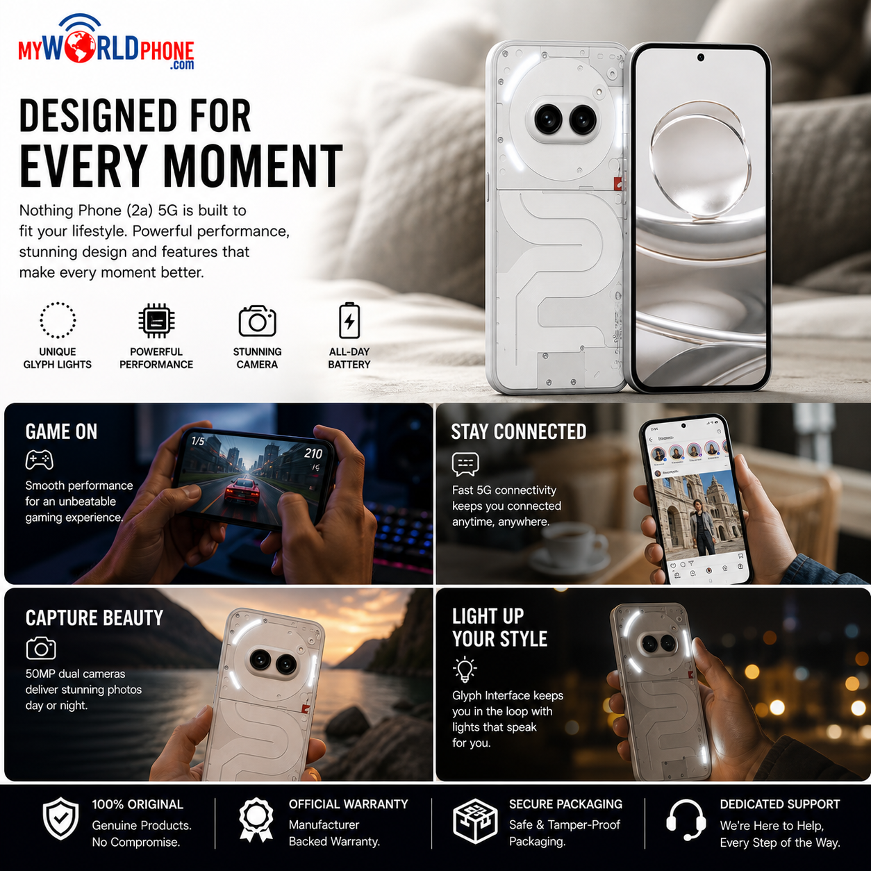 Nothing Phone (2a) 5G Dual SIM 128GB ROM 8GB RAM GSM Unlocked