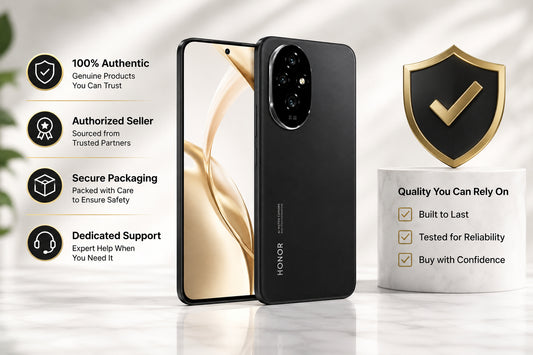Black Honor 200 5G smartphone showing rear cameras and front curved display