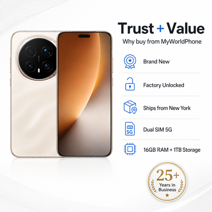 Honor Magic8 Pro 5G Dual SIM 1TB ROM 16GB RAM GSM Unlocked - Gold