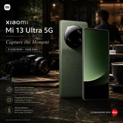 Xiaomi Mi 13 Ultra 5G 512GB ROM 16GB RAM Dual SIM GSM Unlocked - Green
