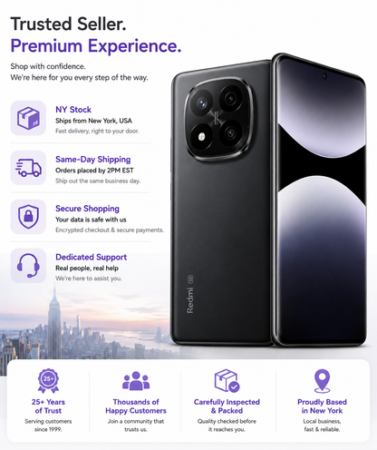Xiaomi Redmi Note 14 Pro Plus 5G 512GB ROM 12GB RAM Dual SIM GSM Unlocked - Midnight Black