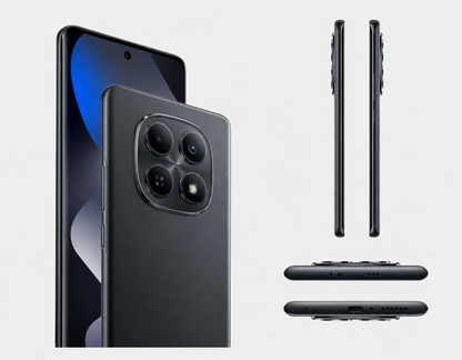 Xiaomi Redmi Note 15 4G Black smartphone with quad-camera, side profile, and edge buttons