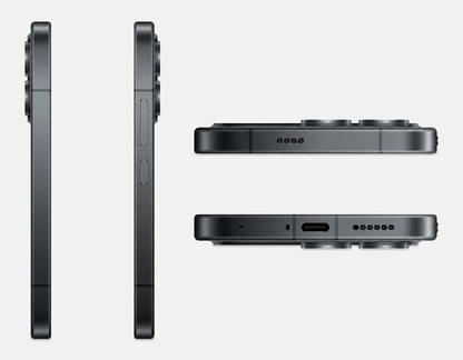 Xiaomi Poco F8 Pro 5G Black smartphone side and bottom ports view