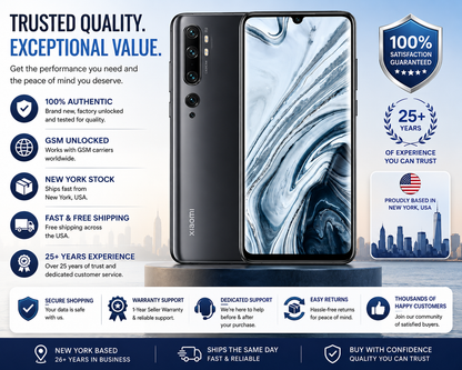 Xiaomi Redmi Note 10 Onyx Gray smartphone with front display and rear cameras, with warranty and quality badges