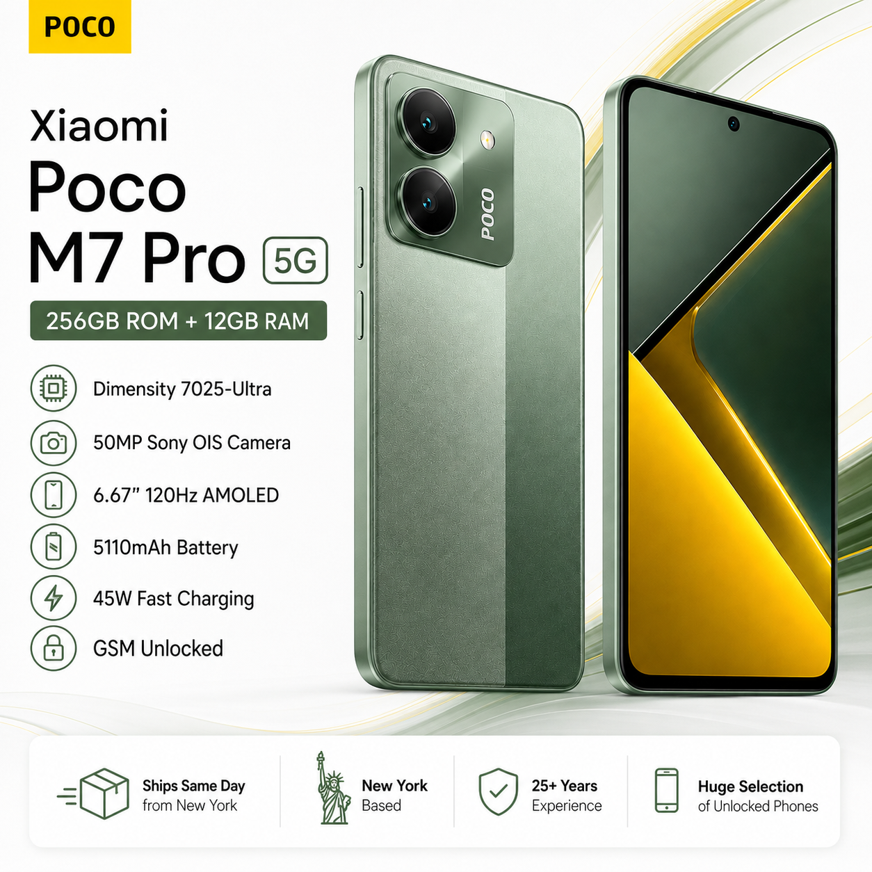 Pro M7 5G Xiaomi POCO Green | - グリーン 12GB Poco 256GB 日本