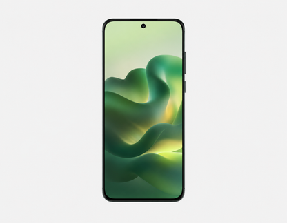 Motorola Moto Edge 70 Fusion 5G Green Motorola smartphone front view with display and centered punch-hole camera