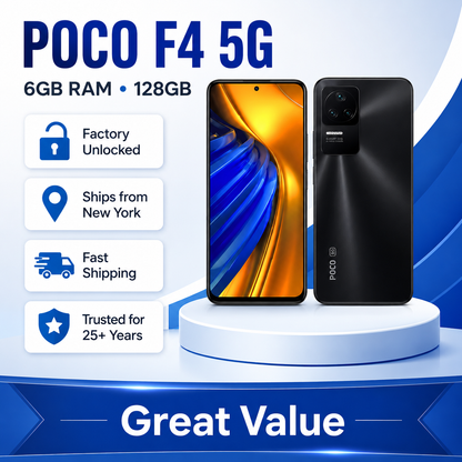 Xiaomi Poco F4 5G 128GB 6GB RAM Dual SIM GSM Unlocked - Night Black