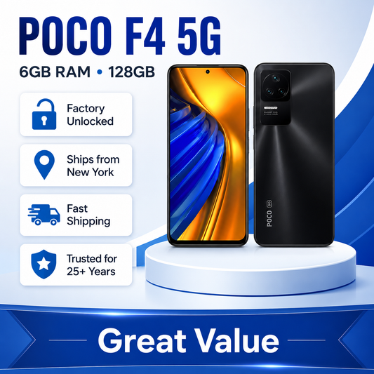 Xiaomi Poco F4 5G 128GB 6GB RAM Dual SIM GSM Unlocked - Night Black