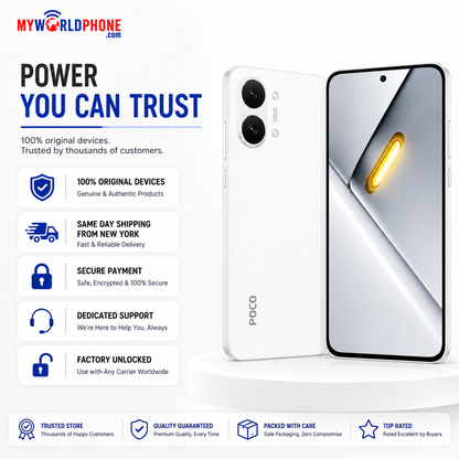 Xiaomi Poco X8 PRO MAX 5G 256GB ROM 12GB RAM Dual SIM GSM Unlocked - White