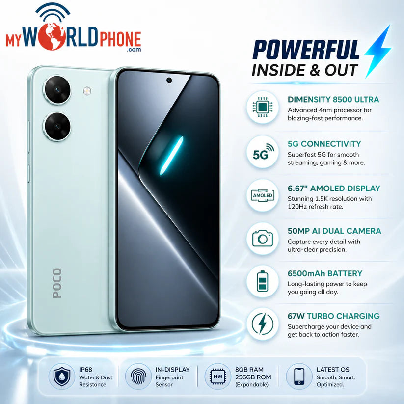 Xiaomi Poco X8 PRO 5G 512GB ROM 8GB RAM Dual SIM GSM Unlocked - Green