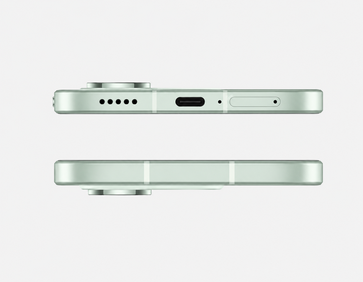 HONOR 600 Lite 5G smartphone top edge with speaker grille and charging port
