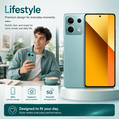 Xiaomi Redmi Note 13 Pro 5G Dual SIM 128GB ROM 8GB RAM Global GSM Unlocked - Ocean Teal