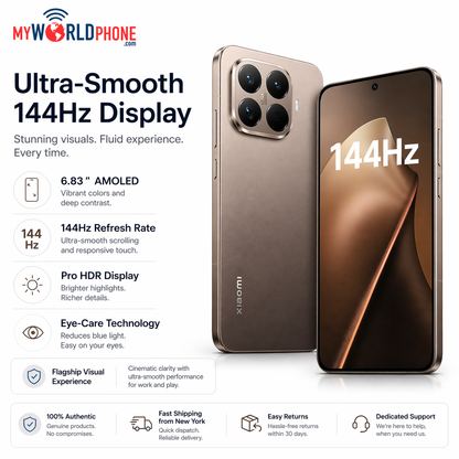 XIAOMI 15T PRO 5G 512GB ROM 12GB RAM Dual SIM GSM Unlocked - Gold