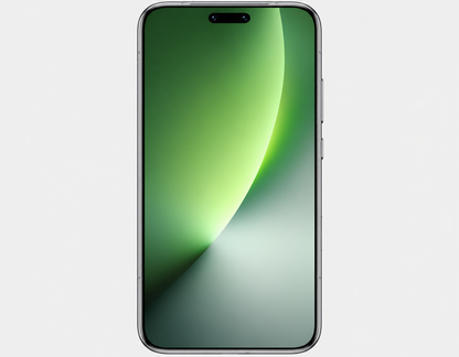 Honor Magic8 Pro 5G Black Honor smartphone front view with glossy green-blue gradient screen