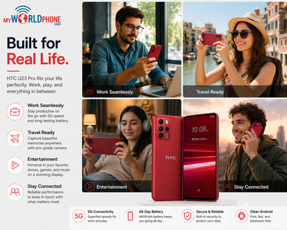 HTC U23 Pro 5G Dual SIM 256GB ROM 12GB RAM GSM Unlocked – Red