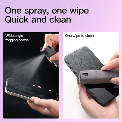 2-in-1 Screen Cleaner Spray & Wipe for Phones, Tablets, Laptops and Touchscreens