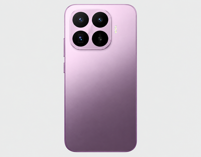 Violet XIAOMI Mi 17T 5G smartphone back view with quad camera module and flash.